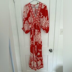 FARM Rio Red Floral Maxi Dress - New with tags.
